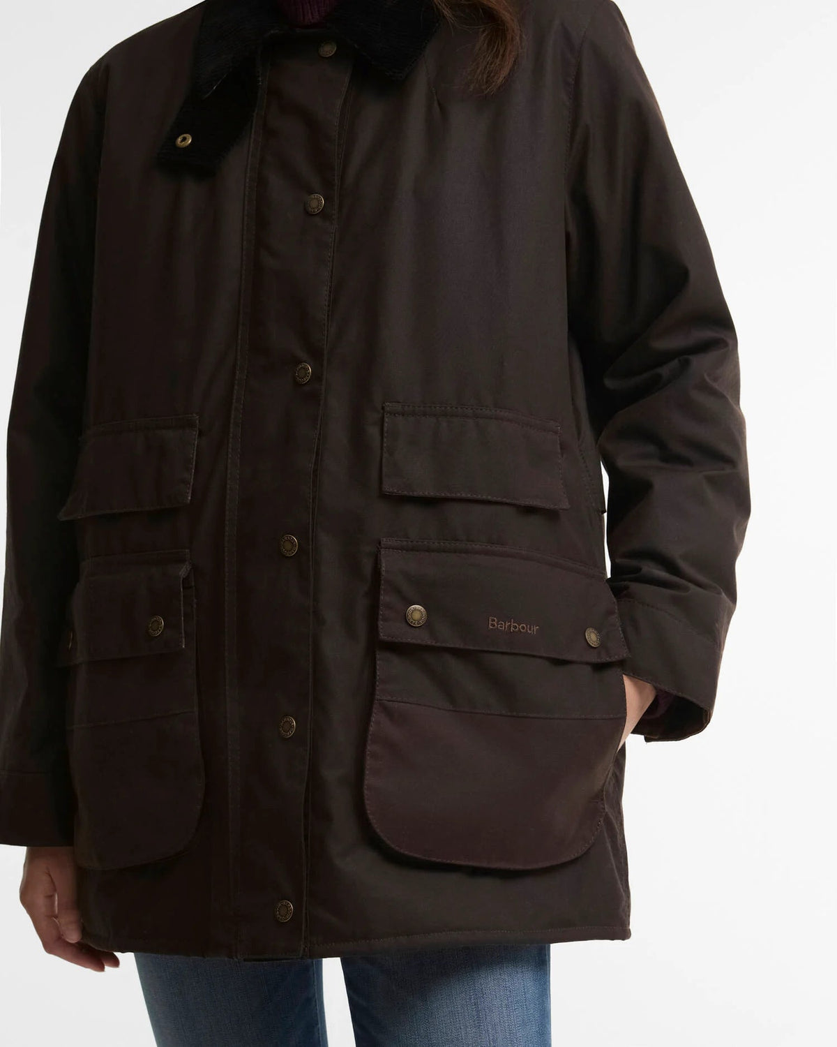 Barbour Dames | Modern Border Waxed Jacket | Rustic/Muted - Colorie the Hague