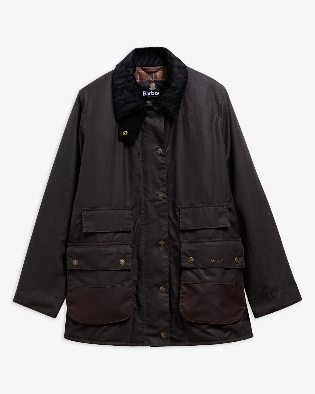 Barbour Dames | Modern Border Waxed Jacket | Rustic/Muted - Colorie the Hague