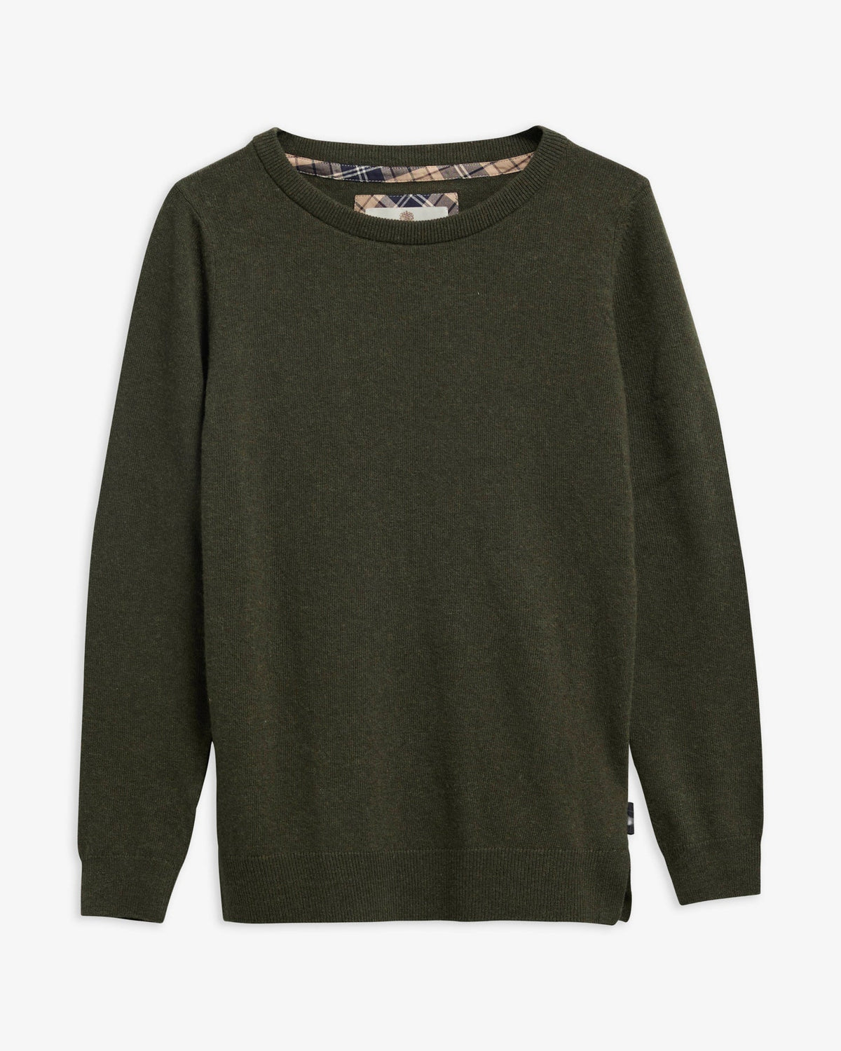 Barbour Dames | Pendle Crew Neck Jumper | Olive - Colorie the Hague