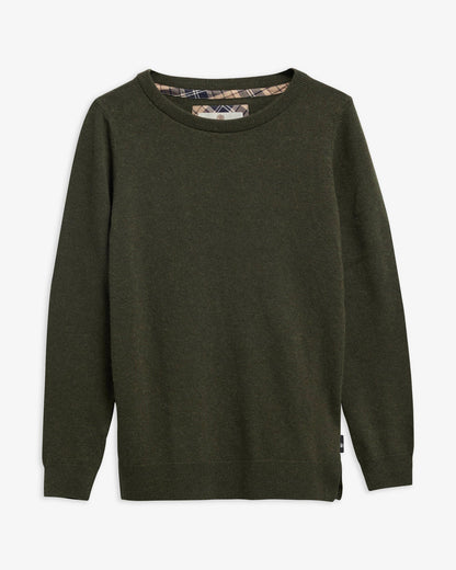 Barbour Dames | Pendle Crew Neck Jumper | Olive - Colorie the Hague