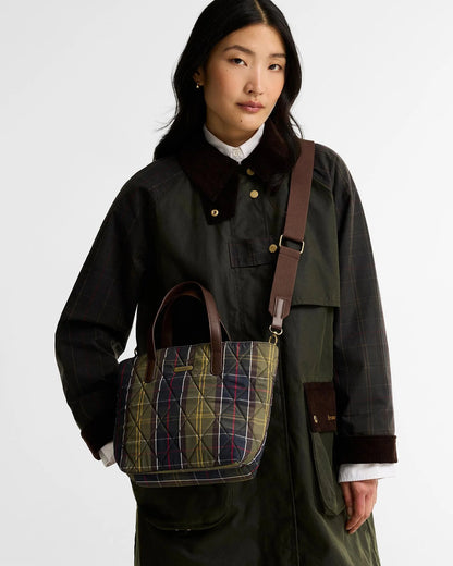 Barbour Dames | Quilted Mini Tote Bag | Tartan - Colorie the Hague