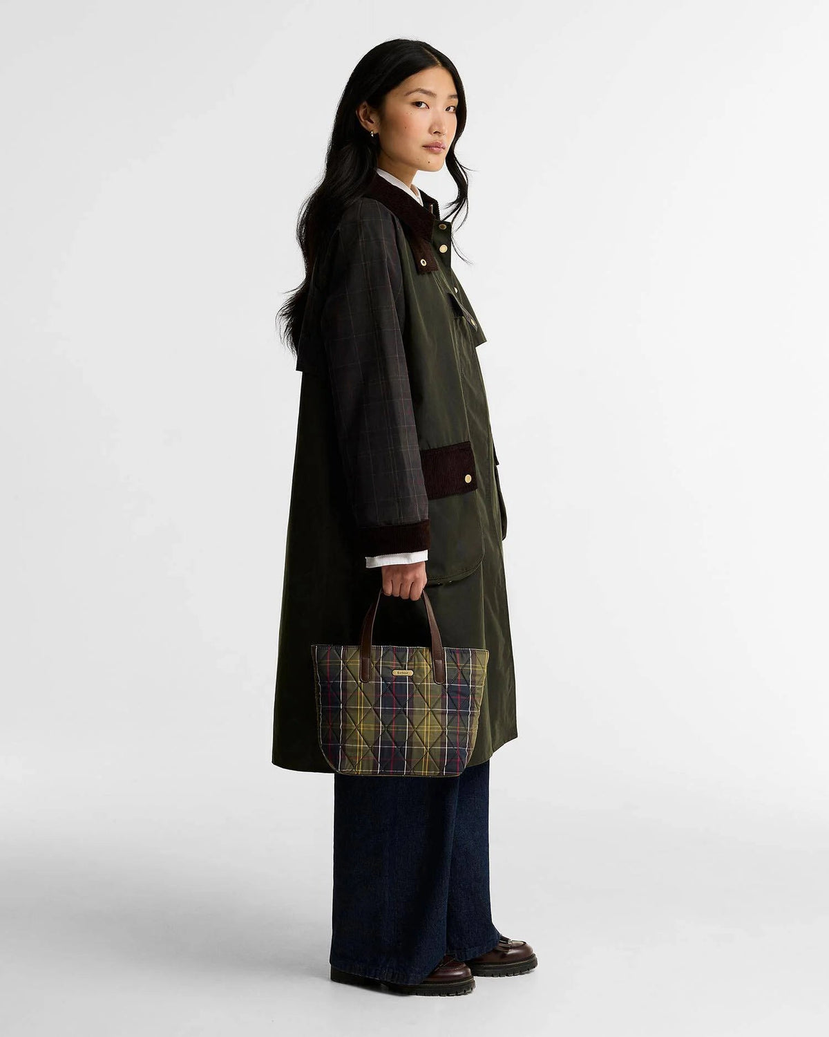 Barbour Dames | Quilted Mini Tote Bag | Tartan - Colorie the Hague