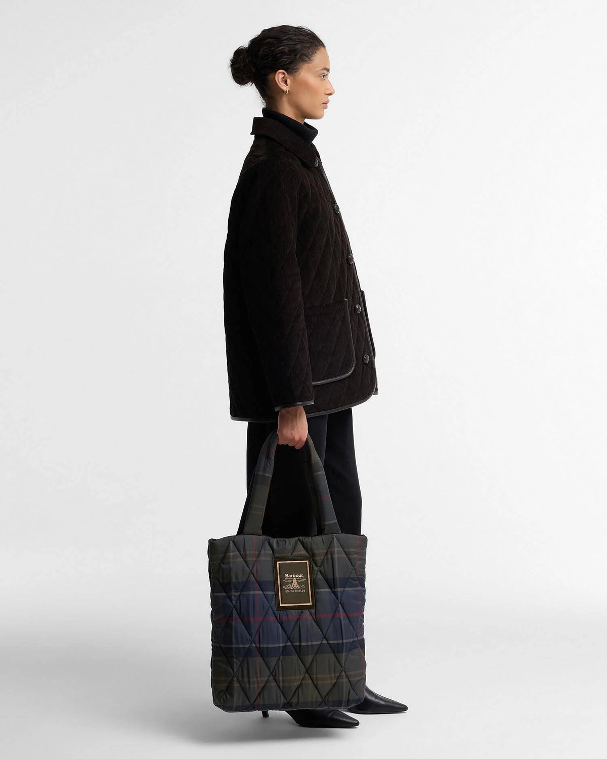 Barbour Dames | Tartan Arlene Quilted Tote Bag - Colorie the Hague