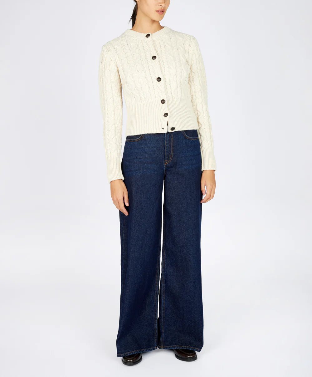 Cropped Cardigan | Elva | Natural - Colorie the Hague