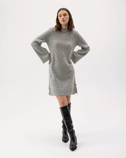 Gebreide Jurk | Svea | Grey - Colorie the Hague