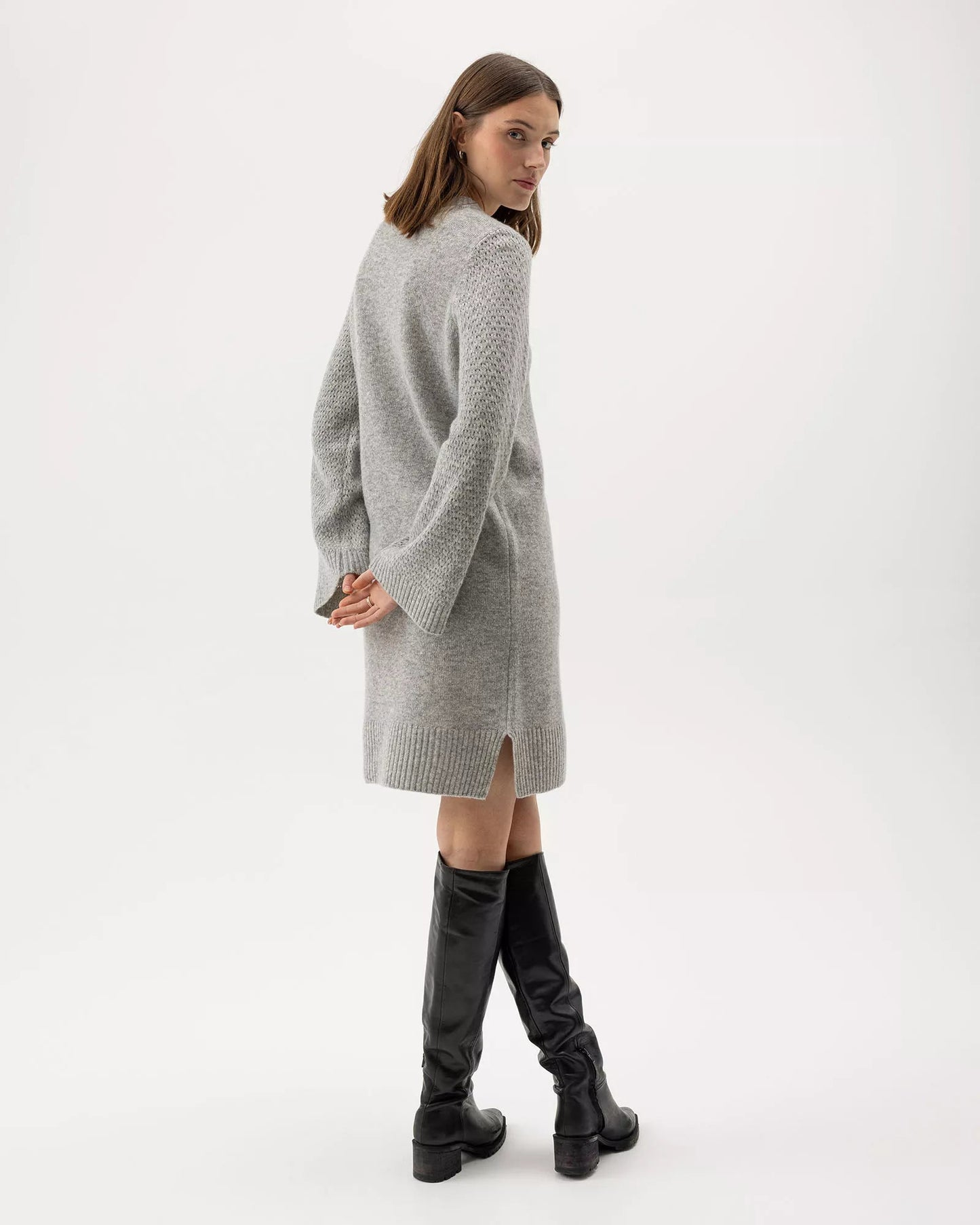 Gebreide Jurk | Svea | Grey - Colorie the Hague