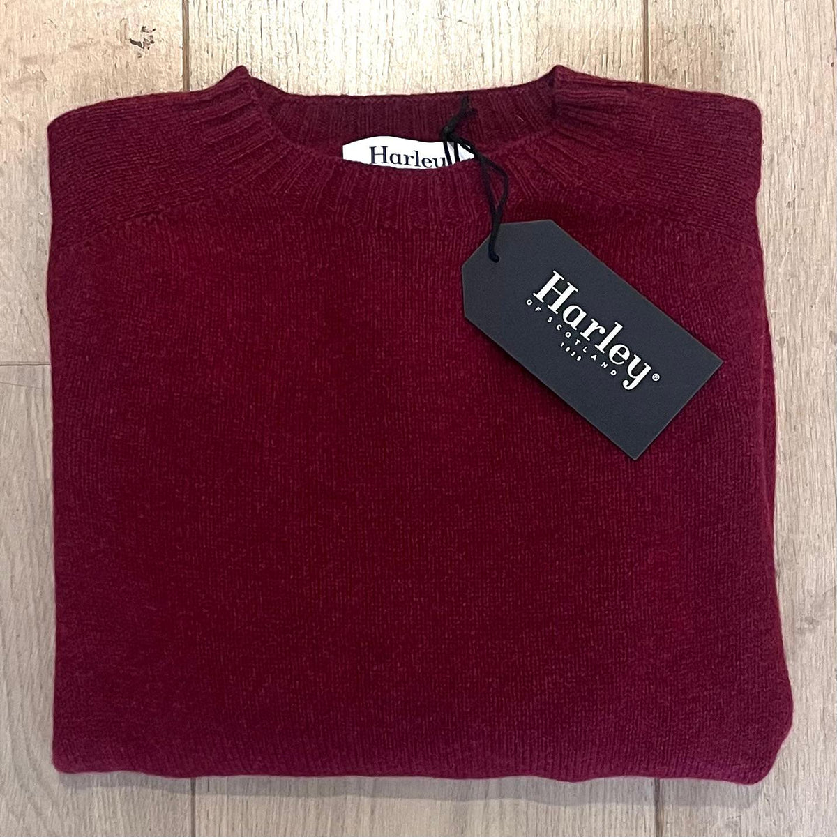 Harley of Scotland Dames Trui | Zachte Lamswol | Russet Red - Colorie the Hague