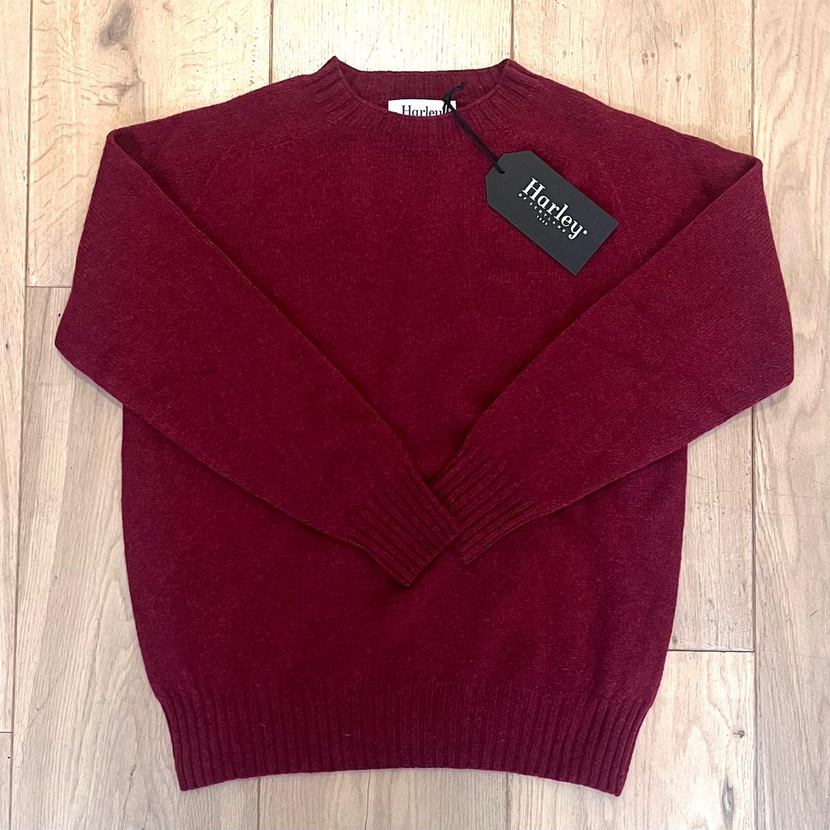 Harley of Scotland Dames Trui | Zachte Lamswol | Russet Red - Colorie the Hague