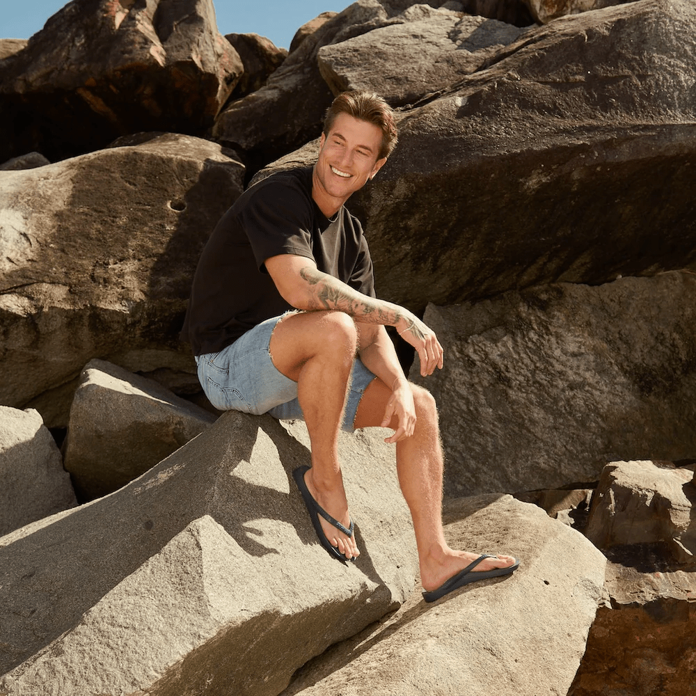 Heren Slippers Met Voetbed | Donkerblauw - Colorie the Hague