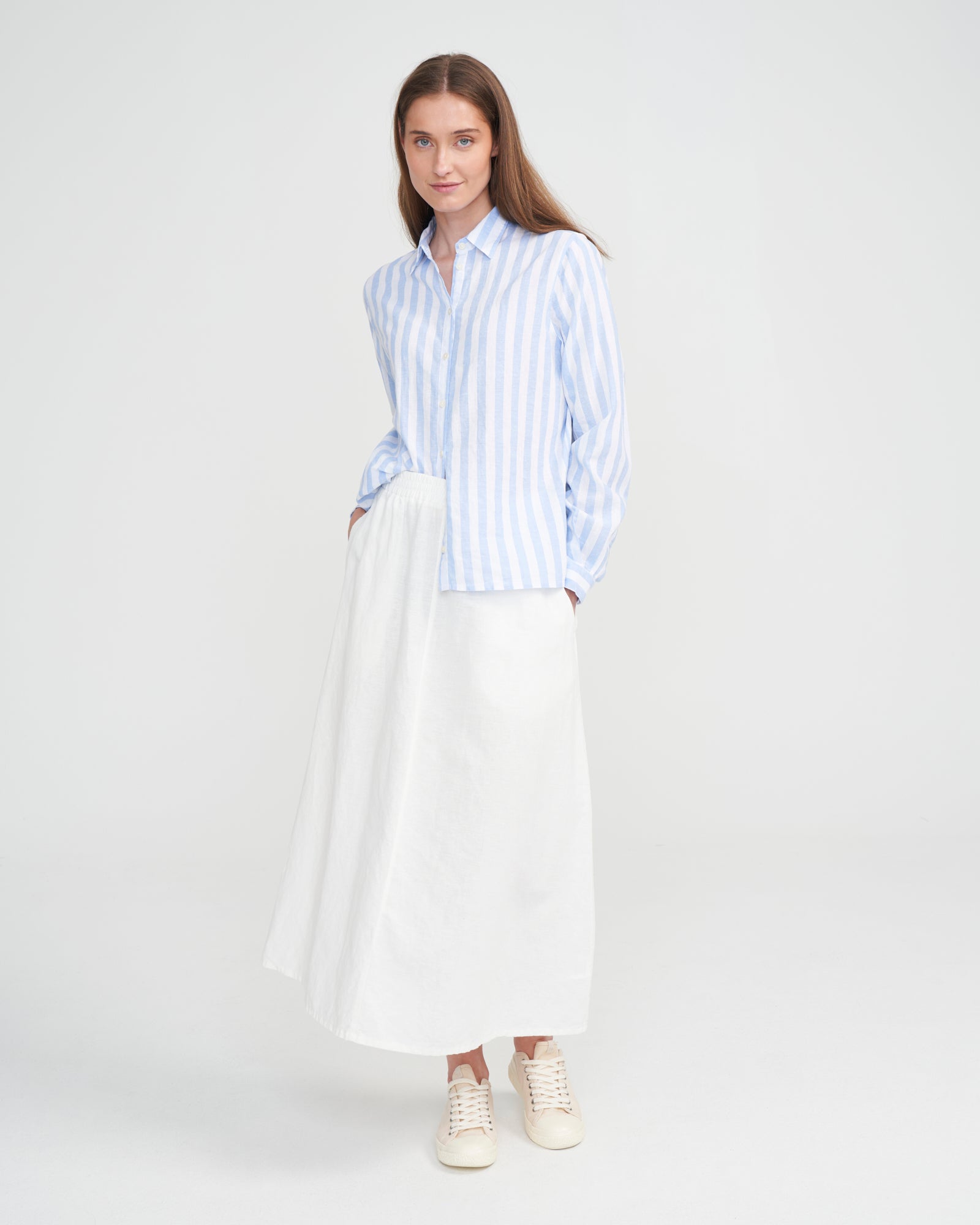 Katoen/ Linnen Blouse | Lilly - Colorie the Hague