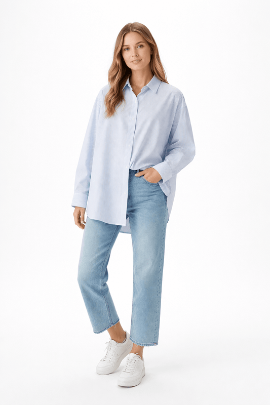 Katoenen Blouse | Micaela Stripe - Colorie the Hague