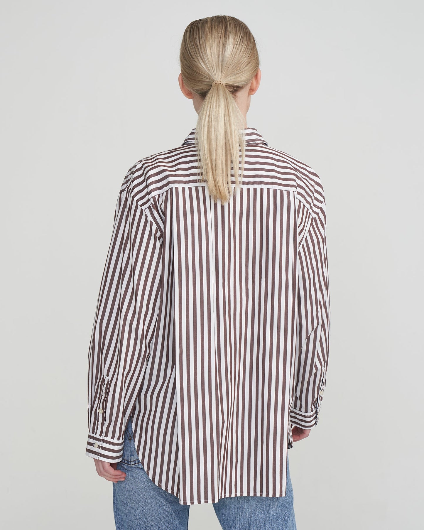 Katoenen Oversized Blouse | Amalia Chcolat - Colorie