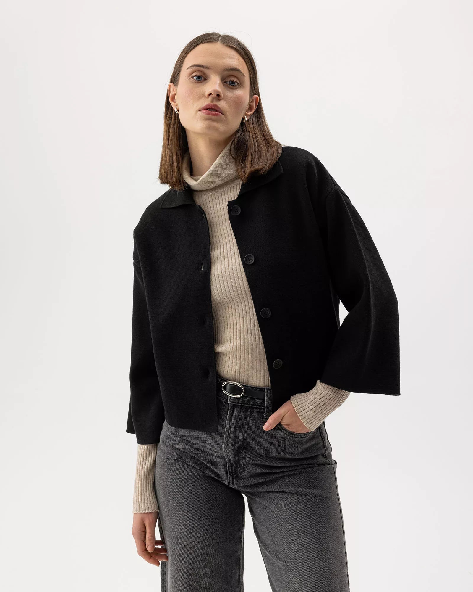 Katoenen Vestje | Jane Jacket | Black - Colorie the Hague