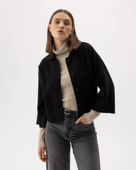 Katoenen Vestje | Jane Jacket | Black - Colorie the Hague