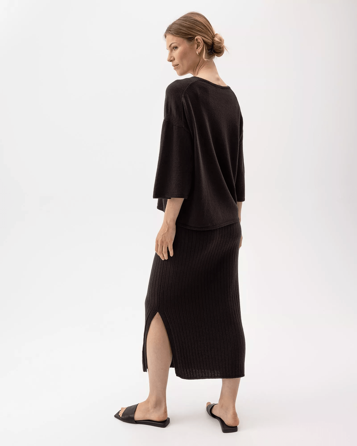 Merino Wollen Rok| Dark Chocolat - Colorie