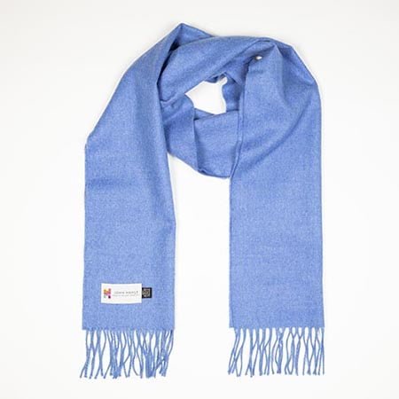 Merino Wollen Sjaal | Lapis Blauw - Colorie the Hague