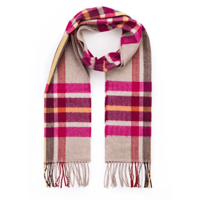 Merino Wollen Sjaal | Roze, Beige, Oranje - Colorie the Hague