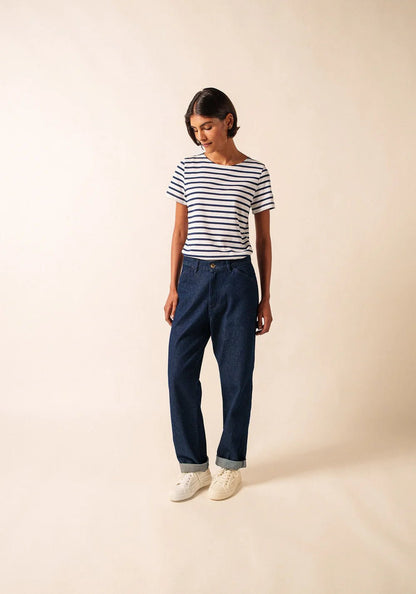 Saint James Dames Etrille | Bretonse Streep Shirt met Korte Mouw - Colorie the Hague