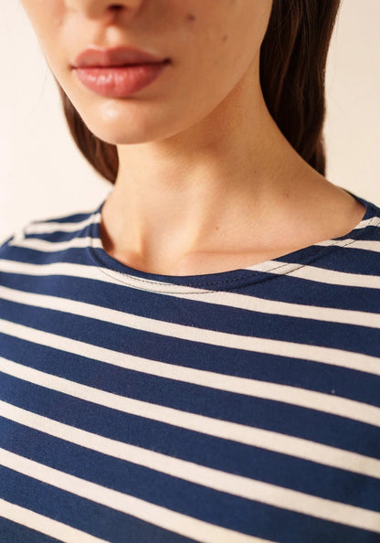 Saint James Dames Etrille | Bretonse Streep Shirt met Korte Mouw - Colorie the Hague