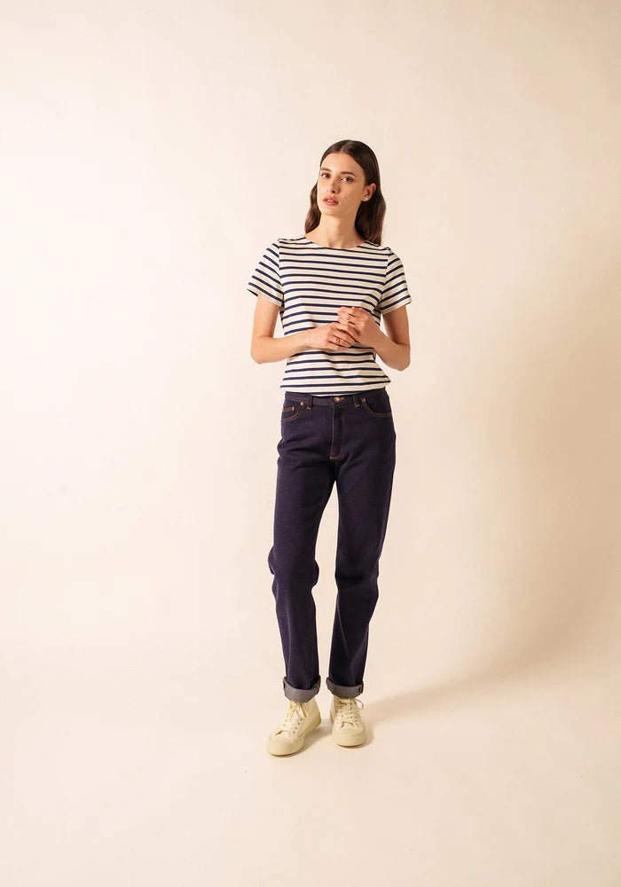 Saint James Dames Etrille | Bretonse Streep Shirt met Korte Mouw - Colorie the Hague