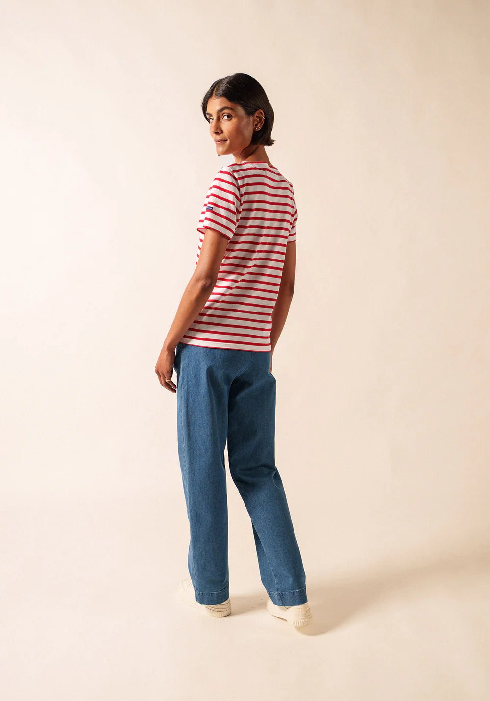 Saint James Dames Etrille | Bretonse Streep Shirt met Korte Mouw - Colorie the Hague