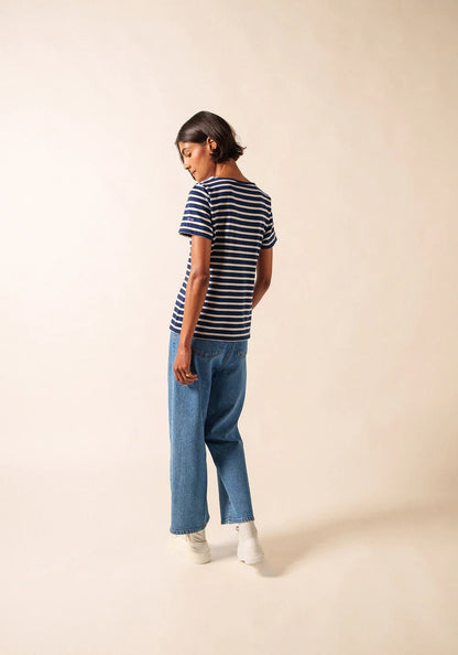Saint James Dames Etrille | Bretonse Streep Shirt met Korte Mouw - Colorie the Hague