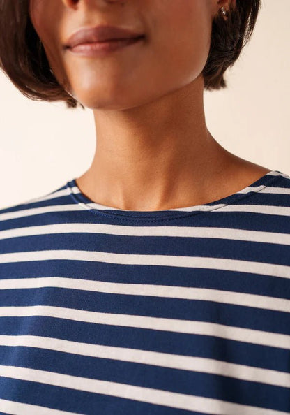 Saint James Dames Etrille | Bretonse Streep Shirt met Korte Mouw - Colorie the Hague