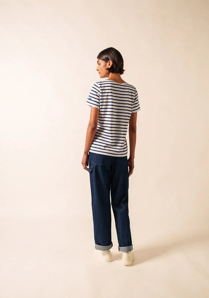 Saint James Dames Etrille | Bretonse Streep Shirt met Korte Mouw - Colorie the Hague