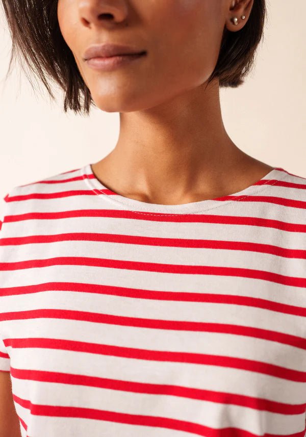 Saint James Dames Etrille | Bretonse Streep Shirt met Korte Mouw - Colorie the Hague