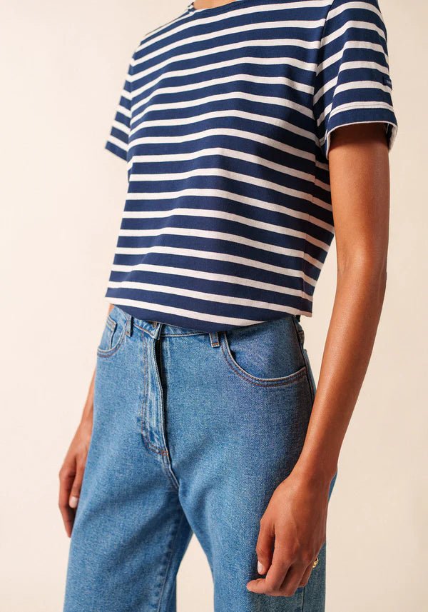 Saint James Dames Etrille | Bretonse Streep Shirt met Korte Mouw - Colorie the Hague