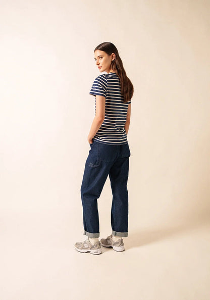 Saint James Dames Etrille | Bretonse Streep Shirt met Korte Mouw - Colorie the Hague