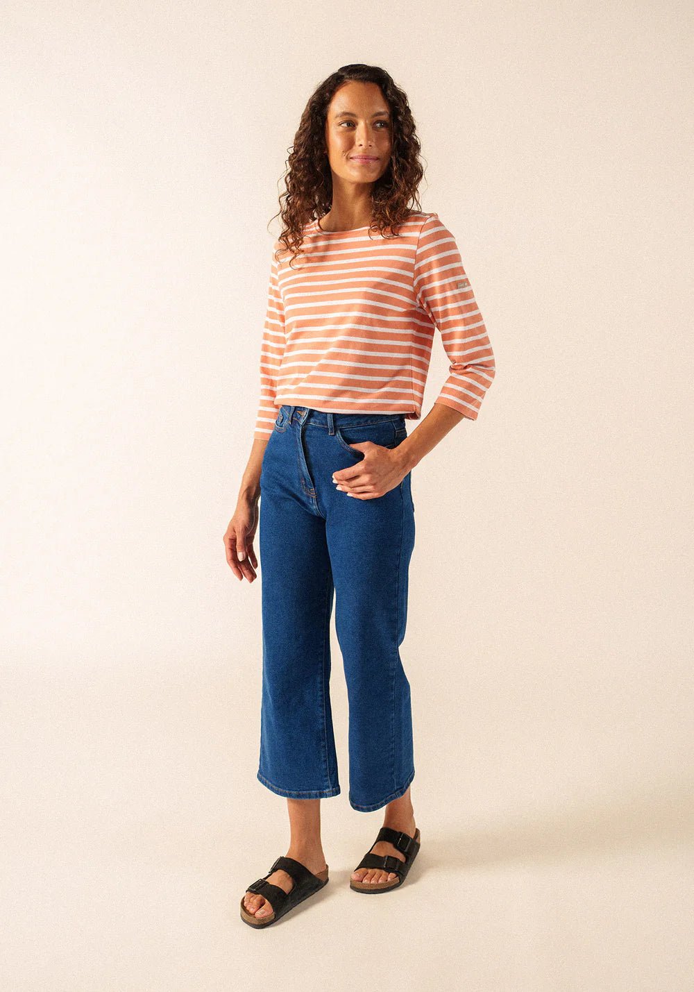Saint James Dames - Galathee | Bretonse Streep Shirt met 3/4 Mouw - Colorie the Hague