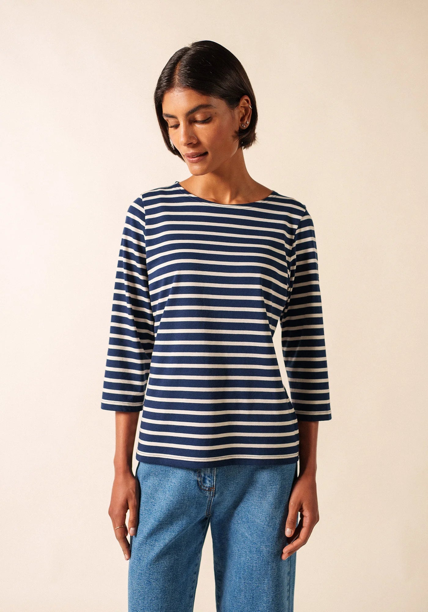 Saint James Dames - Galathee | Bretonse Streep Shirt met 3/4 Mouw - Colorie the Hague