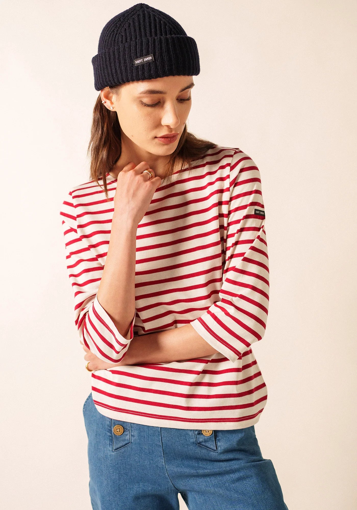 Saint James Dames - Galathee | Bretonse Streep Shirt met 3/4 Mouw - Colorie the Hague