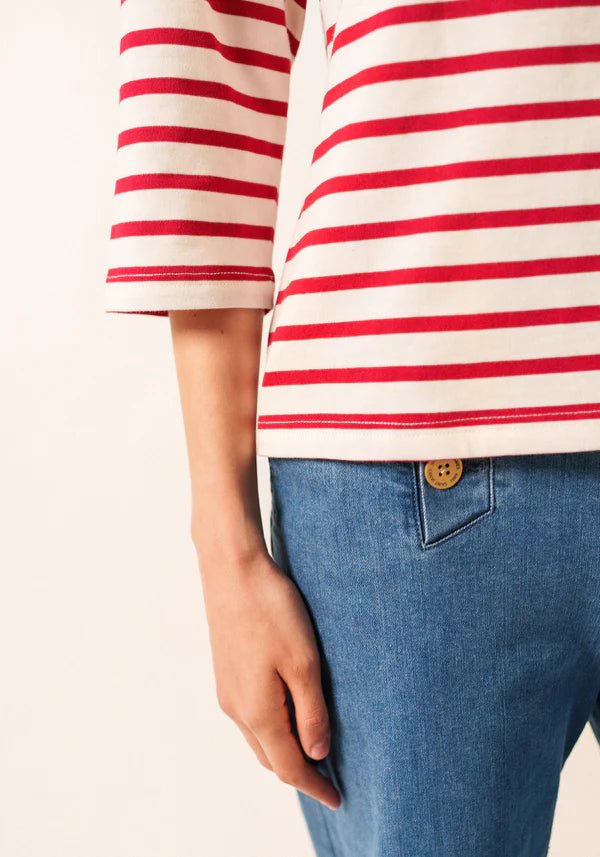 Saint James Dames - Galathee | Bretonse Streep Shirt met 3/4 Mouw - Colorie the Hague