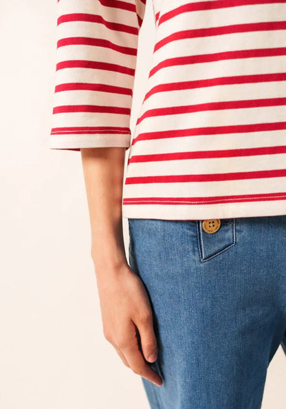 Saint James Dames - Galathee | Bretonse Streep Shirt met 3/4 Mouw - Colorie the Hague