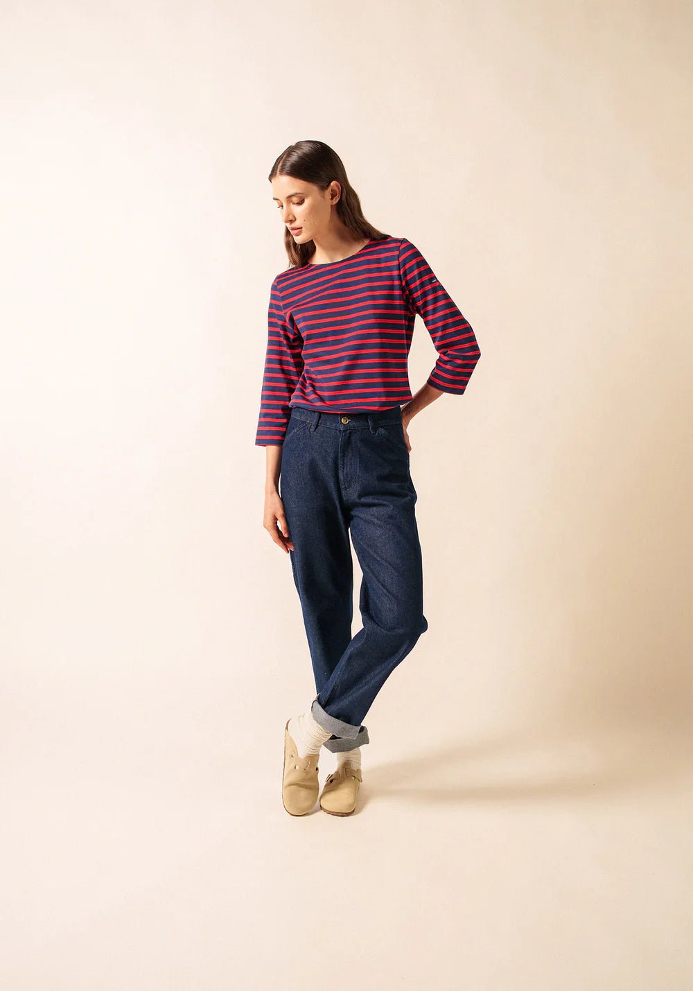 Saint James Dames - Galathee | Bretonse Streep Shirt met 3/4 Mouw - Colorie the Hague