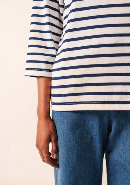 Saint James Dames - Galathee | Bretonse Streep Shirt met 3/4 Mouw - Colorie the Hague