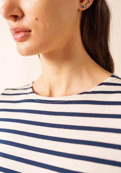 Saint James Dames - Galathee | Bretonse Streep Shirt met 3/4 Mouw - Colorie the Hague