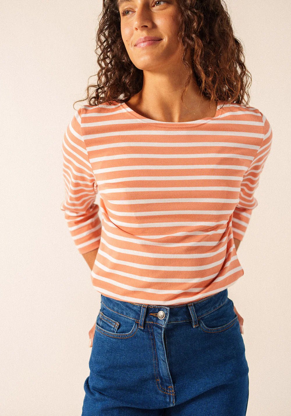 Saint James Dames - Galathee | Bretonse Streep Shirt met 3/4 Mouw - Colorie the Hague