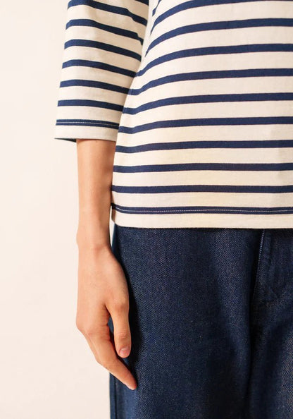 Saint James Dames - Galathee | Bretonse Streep Shirt met 3/4 Mouw - Colorie the Hague