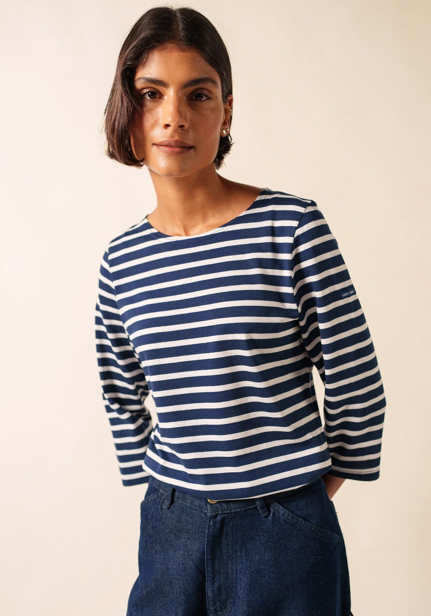 Saint James Dames - Galathee | Bretonse Streep Shirt met 3/4 Mouw - Colorie the Hague