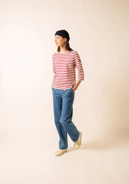 Saint James Dames - Galathee | Bretonse Streep Shirt met 3/4 Mouw - Colorie the Hague