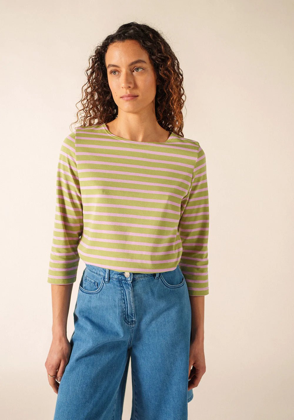 Saint James Dames - Galathee | Bretonse Streep Shirt met 3/4 Mouw - Colorie the Hague