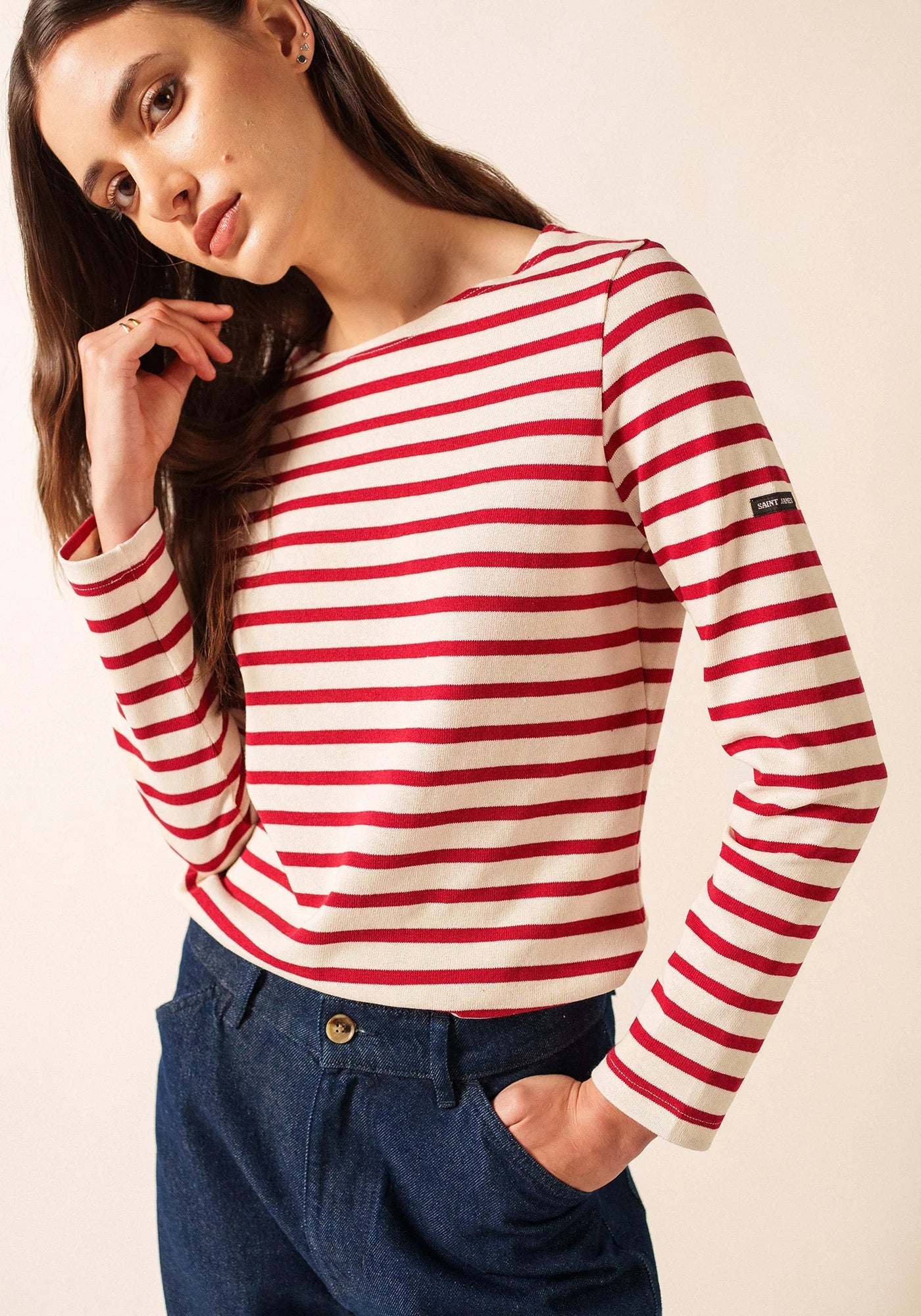 Saint James Dames - Meridame | Bretonse Streep Shirt van Stevig Katoen - Colorie the Hague
