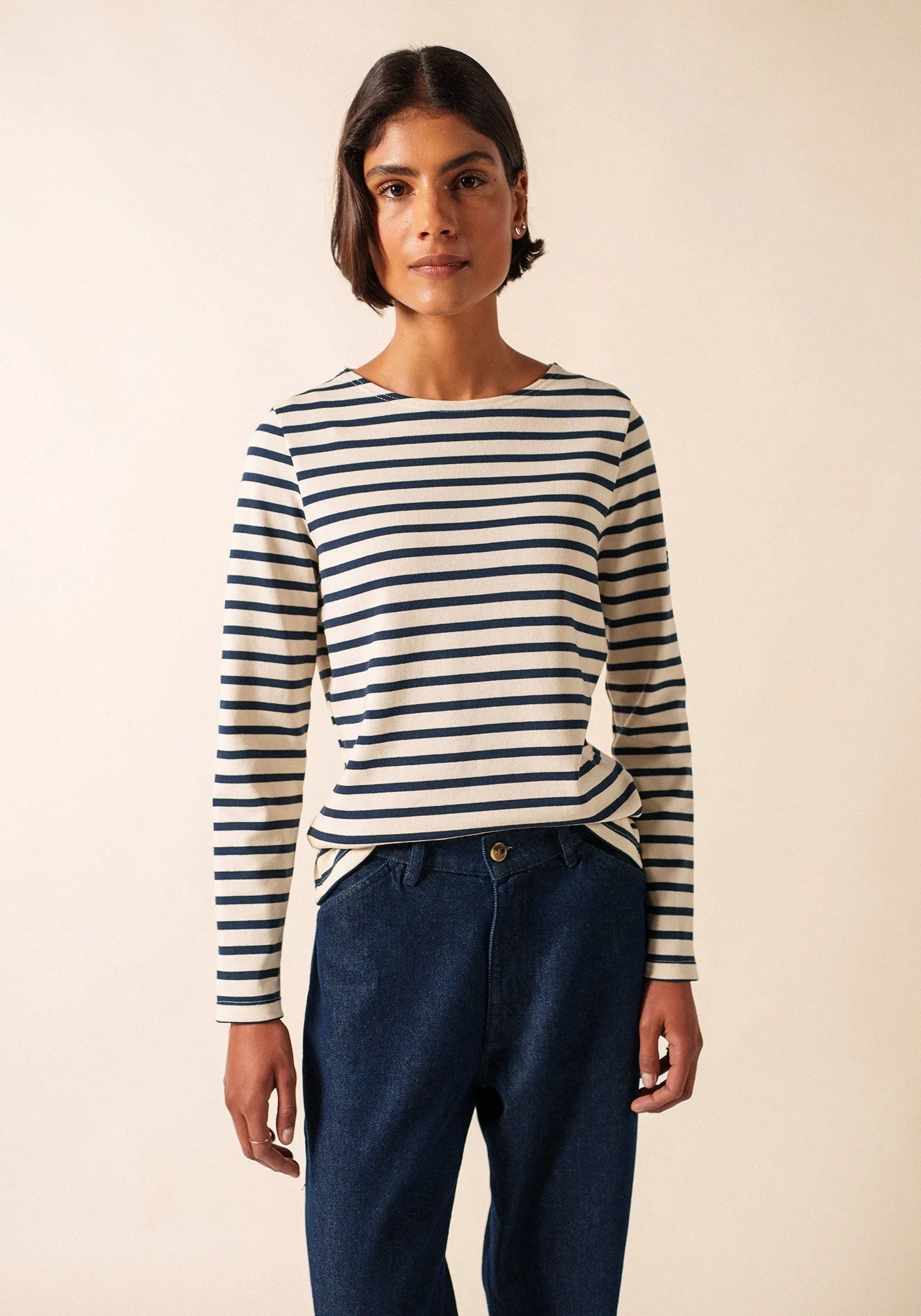 Saint James Dames - Meridame | Bretonse Streep Shirt van Stevig Katoen - Colorie the Hague