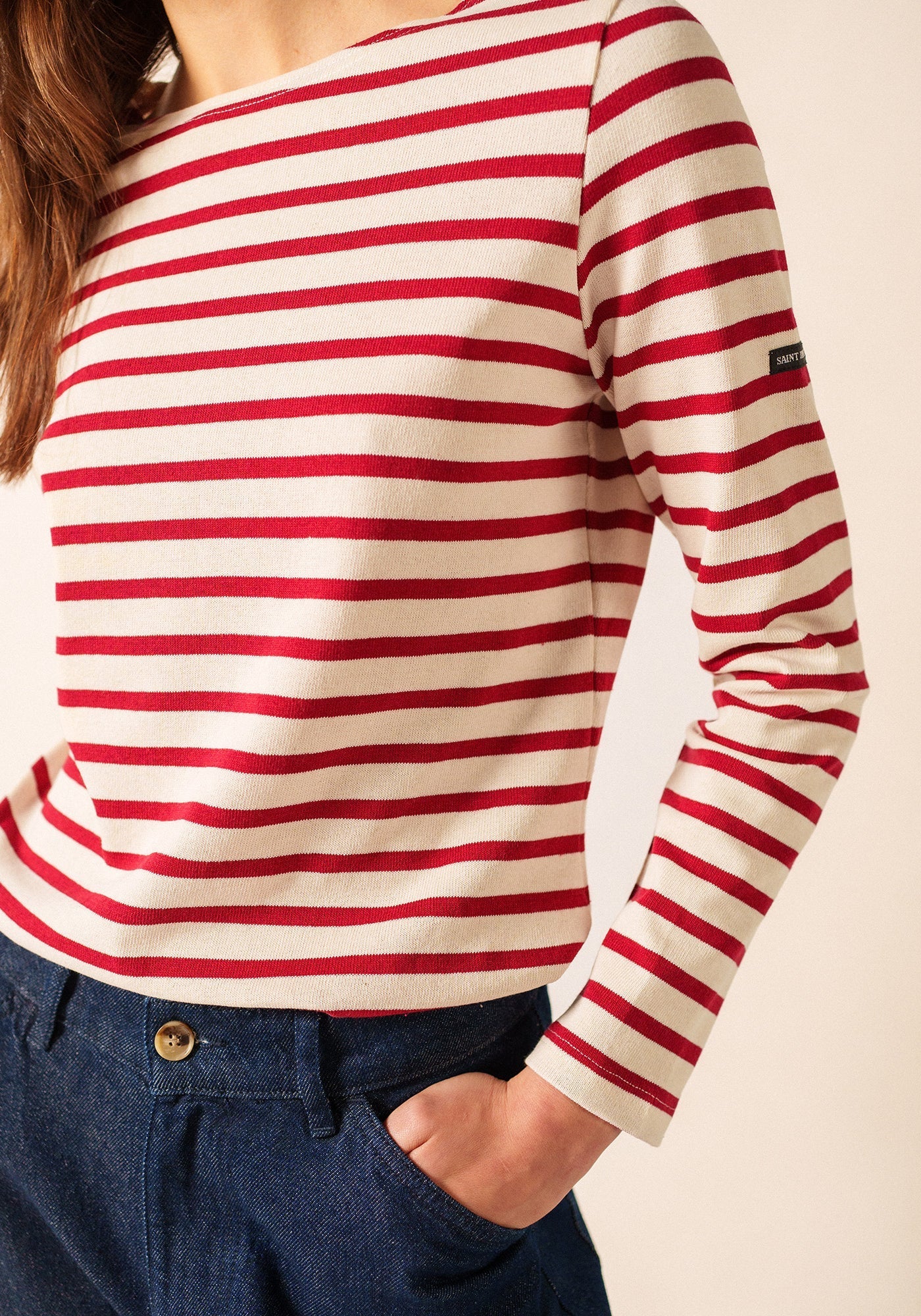 Saint James Dames - Meridame | Bretonse Streep Shirt van Stevig Katoen - Colorie the Hague