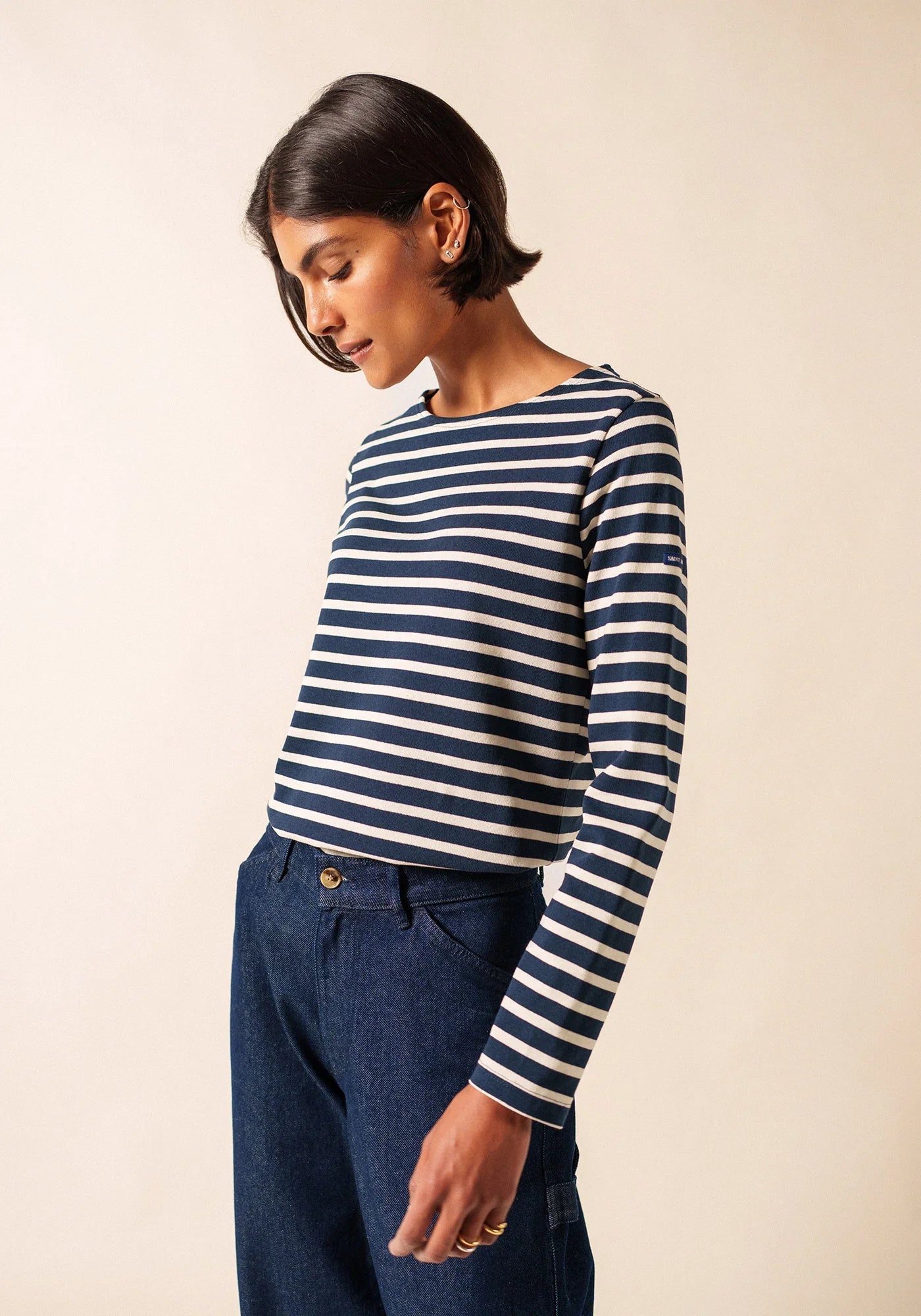 Saint James Dames - Meridame | Bretonse Streep Shirt van Stevig Katoen - Colorie the Hague