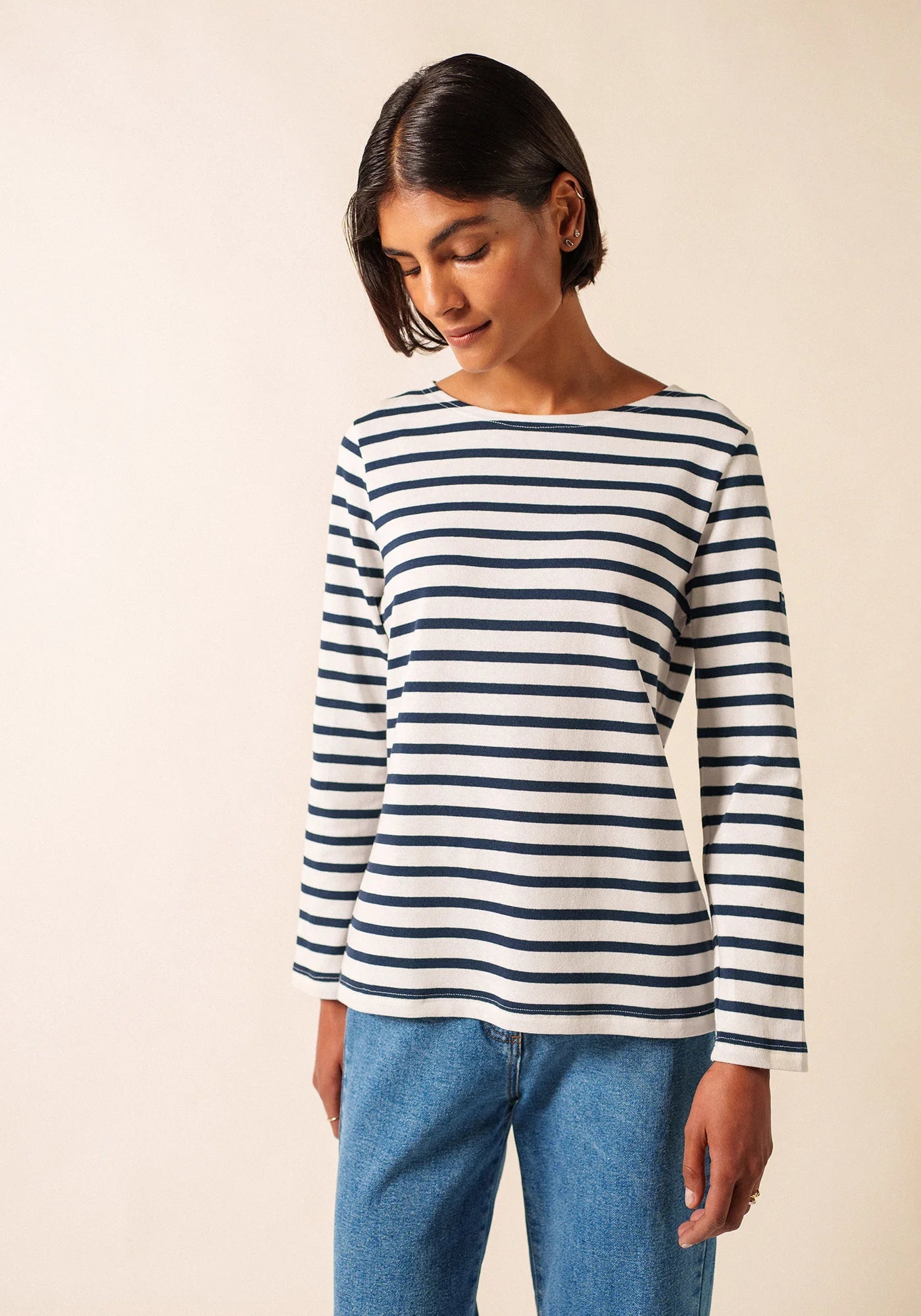 Saint James Dames - Meridame | Bretonse Streep Shirt van Stevig Katoen - Colorie the Hague
