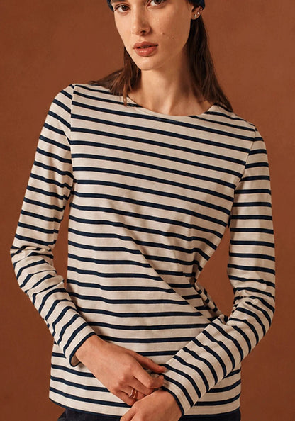 Saint James Dames - Minquidame | Bretonse Streep Shirt met Lange Mouw - Colorie the Hague